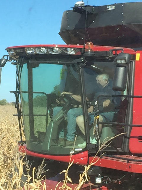 Dad in the combine